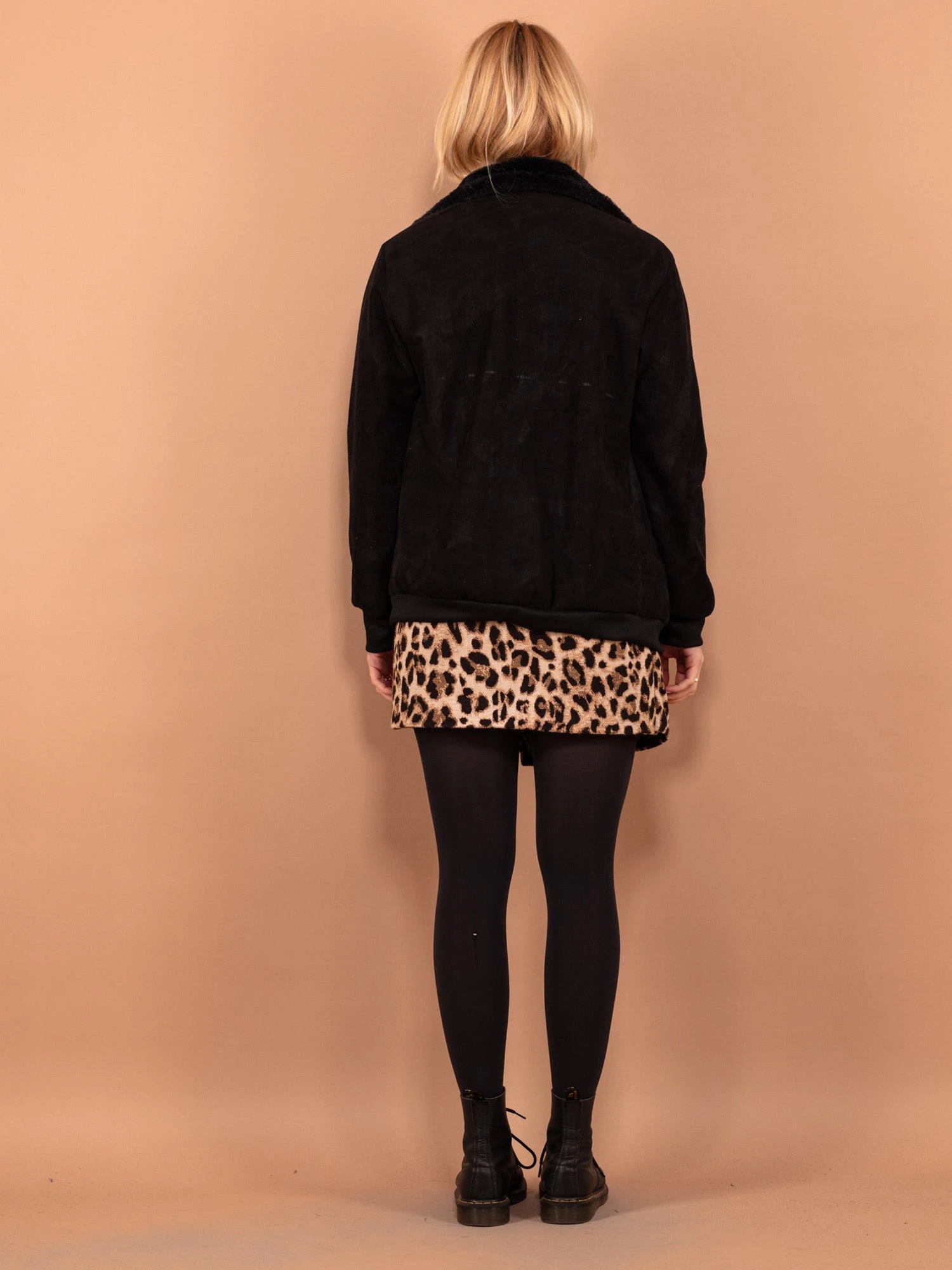 Vintage 00's Women Sherpa Jacket In Black 2 Vintage 00's Women Sherpa Jacket In Black - Image 2