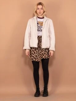 Vintage 00's Women Sherpa Jacket In Cream White