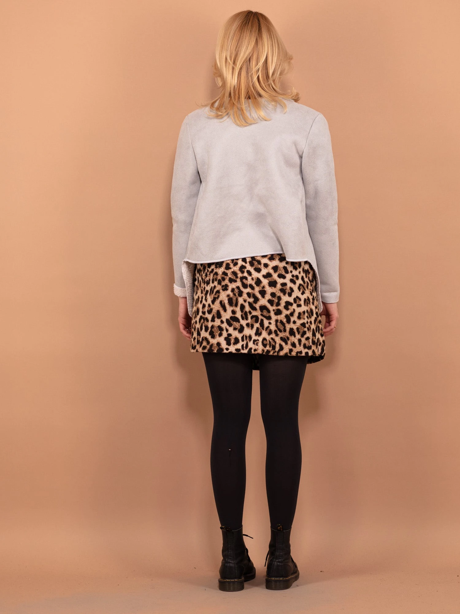 Vintage 00's Women Sherpa Jacket In Gray 2 Vintage 00's Women Sherpa Jacket In Gray - Image 2