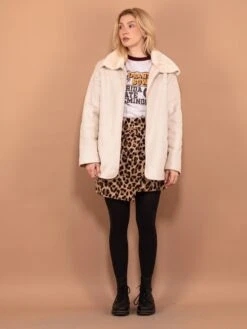 Vintage 00's Women Sherpa Jacket In White
