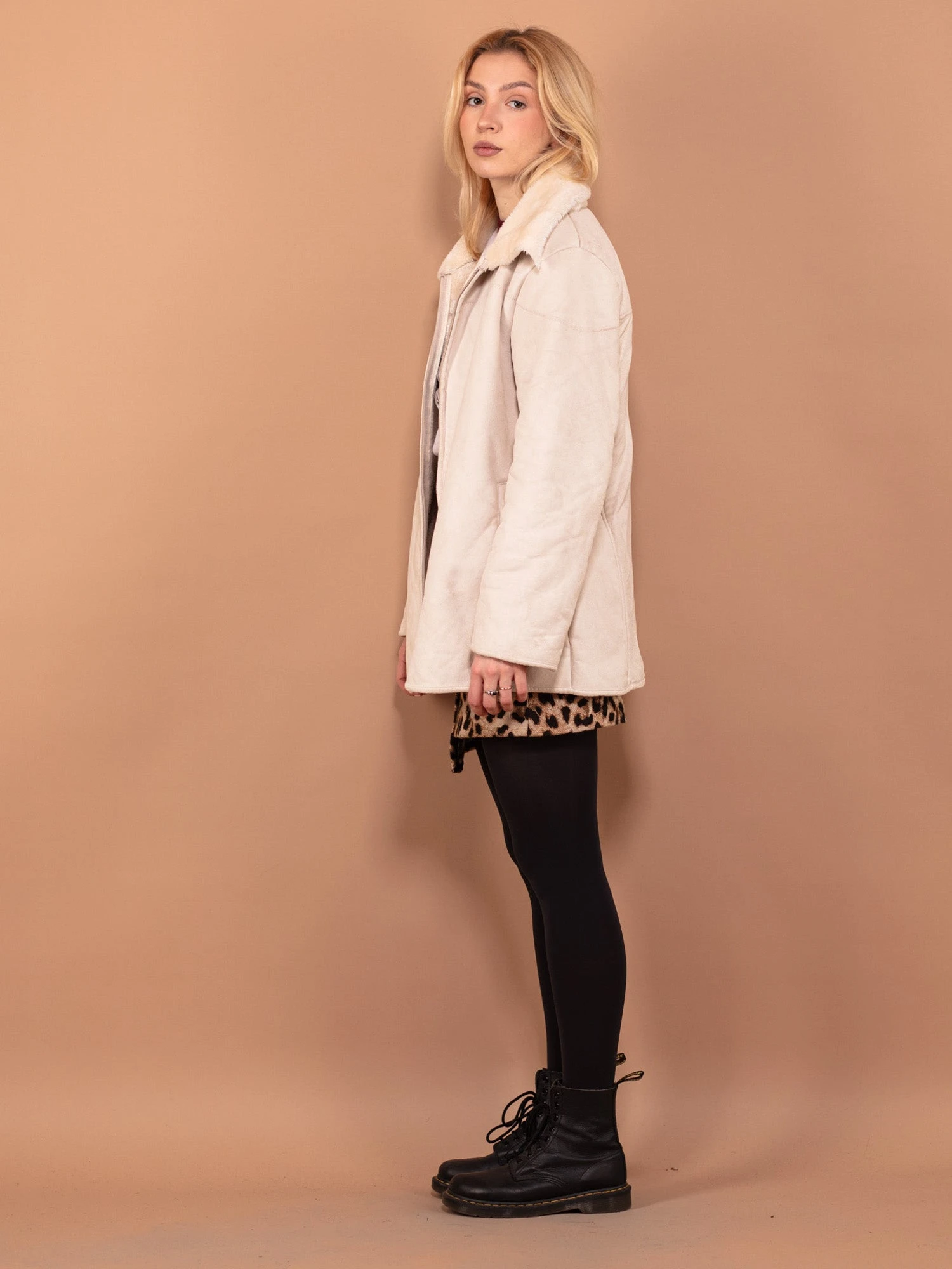 Vintage 00's Women Sherpa Jacket In White 3 Vintage 00's Women Sherpa Jacket In White - Image 3