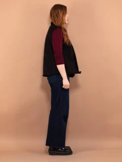 Vintage 00's Women Sherpa Vest In Black 5 Vintage 00's Women Sherpa Vest In Black -Northern Grip Vintage 00s Women Sherpa Vest Black 01 3