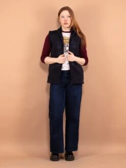 Vintage 00's Women Sherpa Vest In Blue