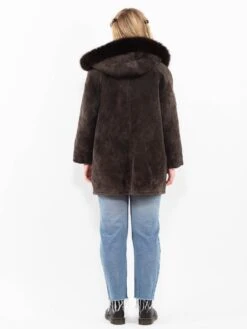 Vintage 00's Women Suede Sherpa Coat In Brown 6 Vintage 00's Women Suede Sherpa Coat In Brown -Northern Grip Vintage 00s Women Suede Sherpa Coat 0142