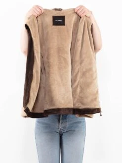 Vintage 00's Women Suede Sherpa Jacket In Brown 8 Vintage 00's Women Suede Sherpa Jacket In Brown -Northern Grip Vintage 00s Women Suede Sherpa Jacket 0123