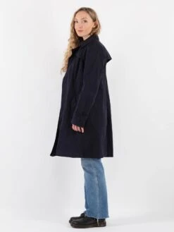 Vintage 00's Women Trench Coat In Blue -Northern Grip Vintage 00s Women Trench Coat 0094