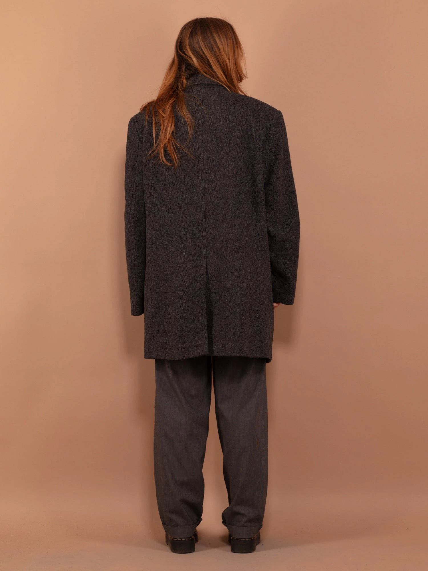 Vintage 00's Women Wool Blend Coat In Gray 2 Vintage 00's Women Wool Blend Coat In Gray - Image 2