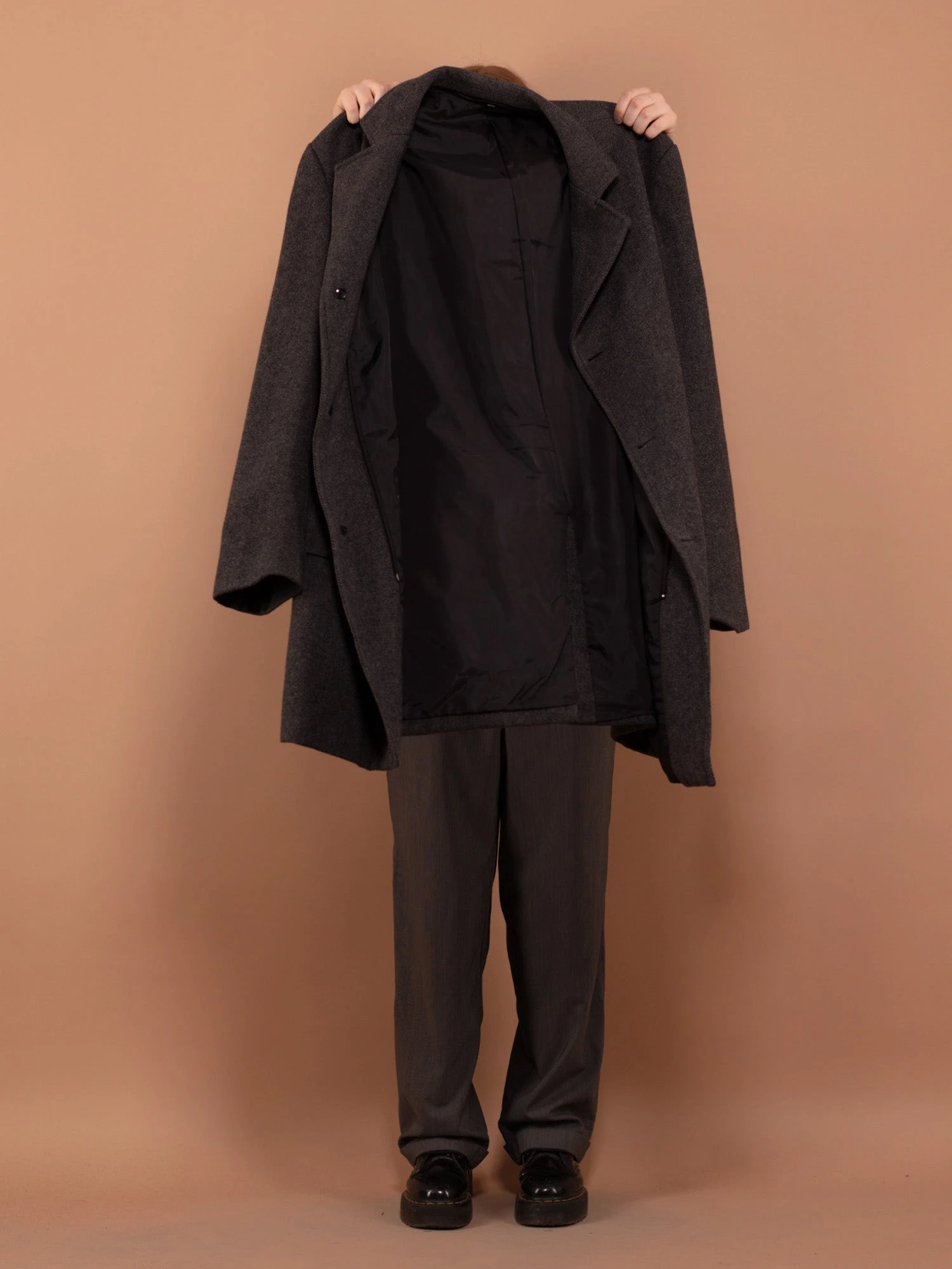 Vintage 00's Women Wool Blend Coat In Gray 4 Vintage 00's Women Wool Blend Coat In Gray - Image 4