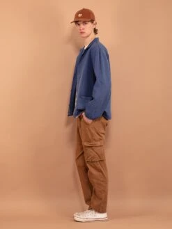 Vintage 60's Bleu-de-travail Sun Faded Work Jacket -Northern Grip Vintage 60s Men Work Jacket 0172