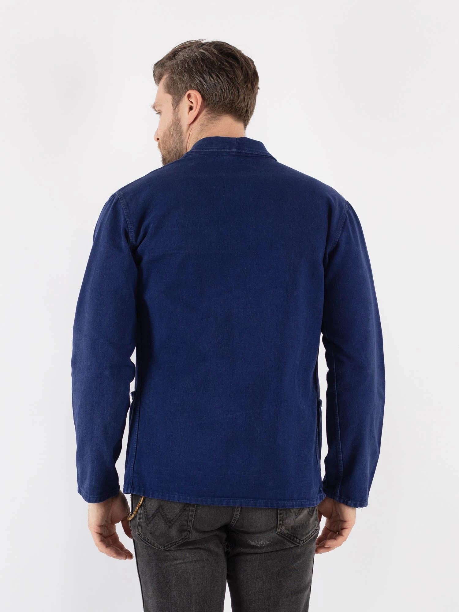 Vintage 60's Men Sanfor Work Jacket In Blue 3 Vintage 60's Men Sanfor Work Jacket In Blue - Image 3