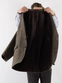 Vintage 70's Men Harris Tweed Jacket In Beige 8 Vintage 70's Men Harris Tweed Jacket In Beige -Northern Grip Vintage 70s Men Harris Tweed Jacket 0117