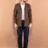 Vintage 70's Italian Military Blazer In Khaki