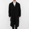 Vintage 70's Men Oversized Mac Coat In Black