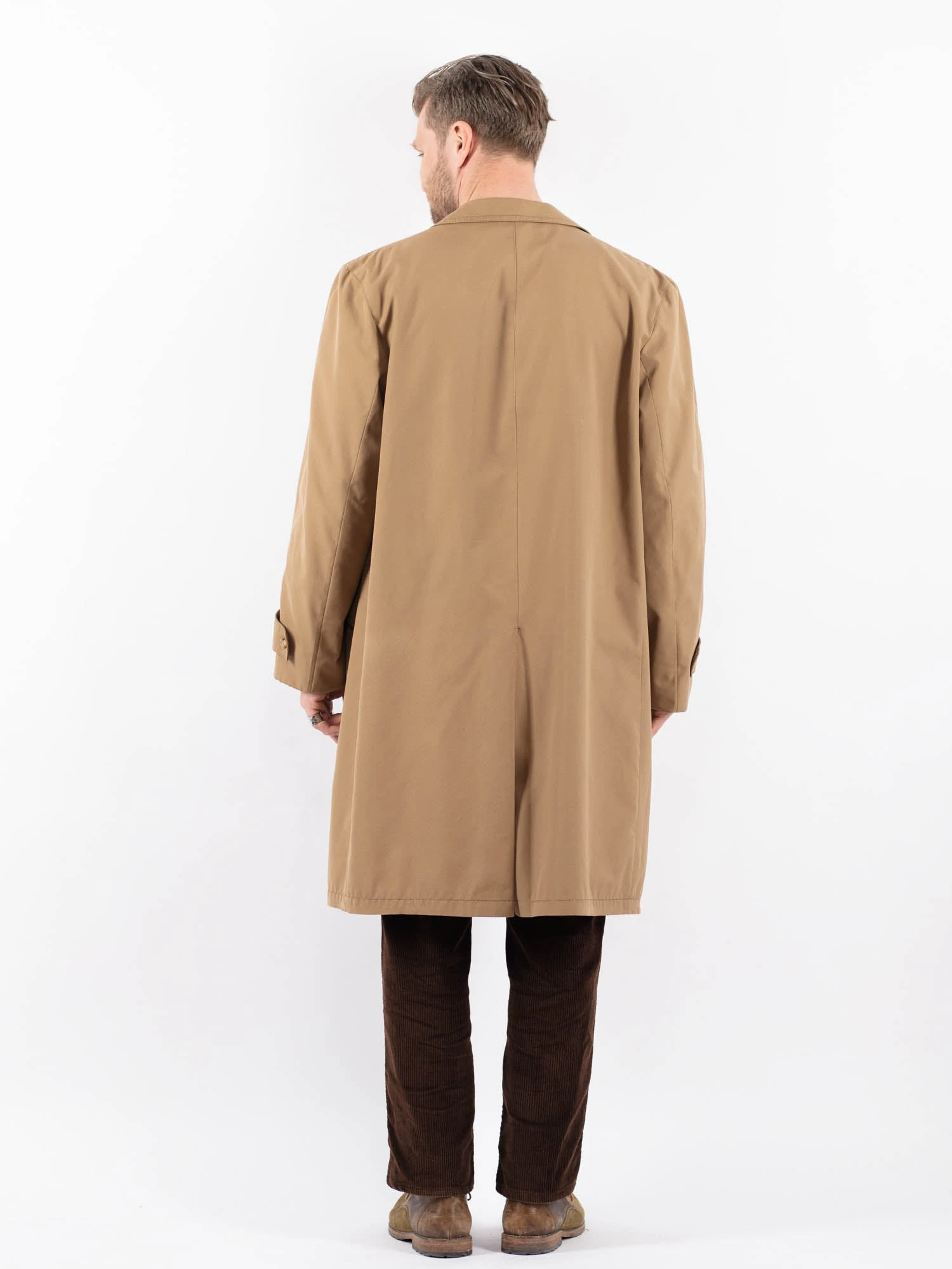 Vintage 70's Men Mac Coat In Beige 2 Vintage 70's Men Mac Coat In Beige - Image 2
