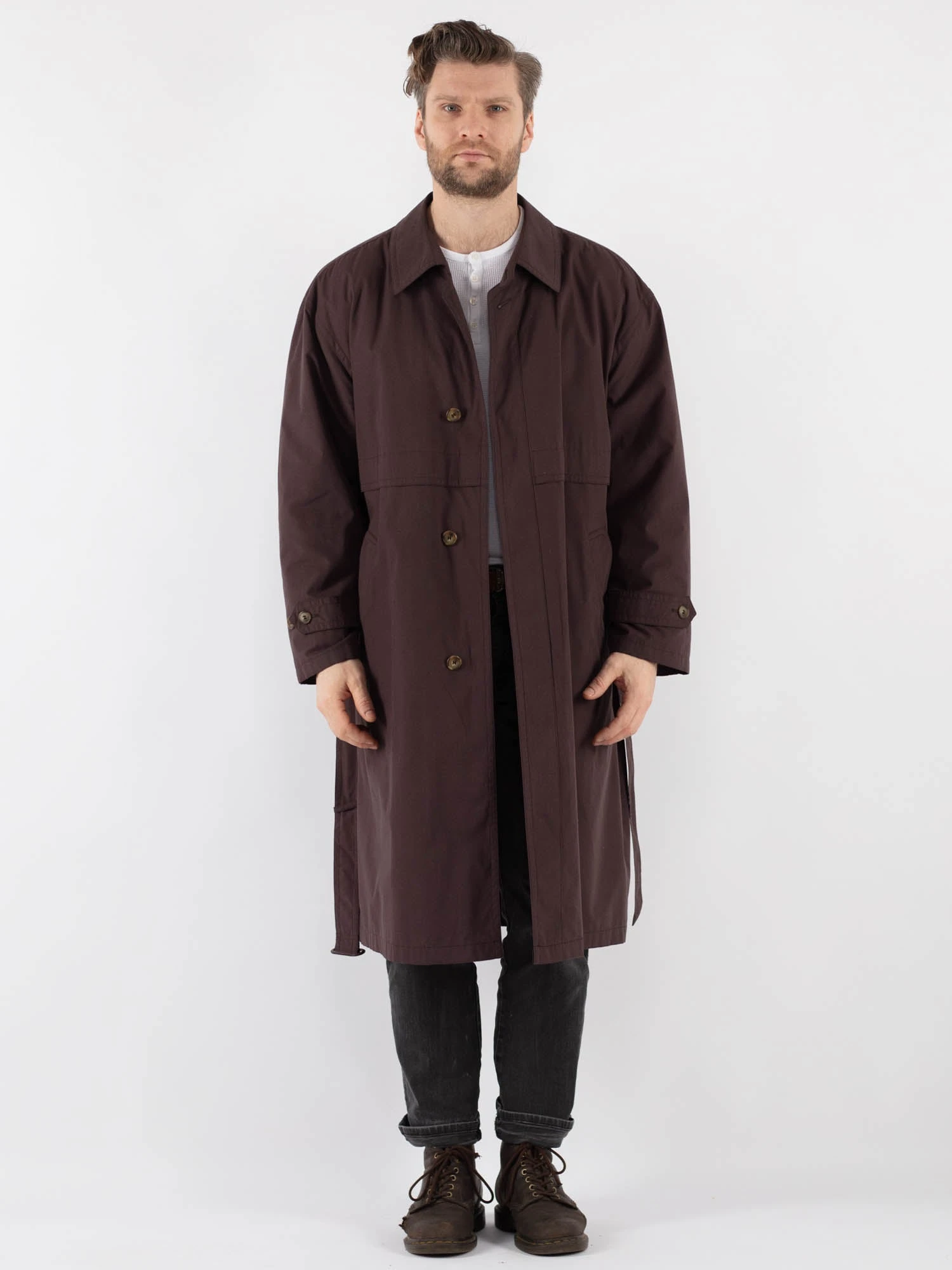 Vintage 70's Men Mac Coat In Brown 1 Vintage 70's Men Mac Coat In Brown