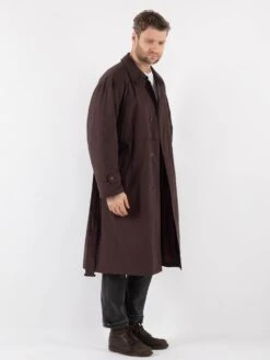 Vintage 70's Men Mac Coat In Brown 7 Vintage 70's Men Mac Coat In Brown -Northern Grip Vintage 70s Men Mac Coat 0304