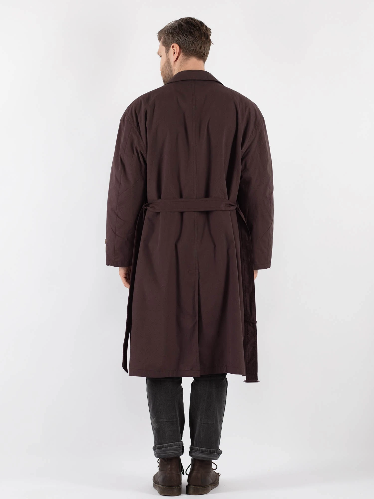 Vintage 70's Men Mac Coat In Brown 2 Vintage 70's Men Mac Coat In Brown - Image 2