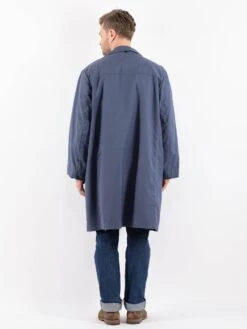 Vintage 70's Men Workers Coat In Blue 6 Vintage 70's Men Workers Coat In Blue -Northern Grip Vintage 70s Men Mac Coat 0780