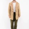 Vintage 70'sMen Sheepskin Coat In Beige