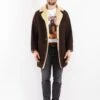 Vintage 70's Men SheepskinCoat In Brown