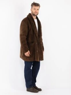 Vintage 70's Men Oversized Sheepskin Coat In Brown 7 Vintage 70's Men Oversized Sheepskin Coat In Brown -Northern Grip Vintage 70s Men Sheepskin Coat 0543