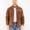 Vintage 70's Men Sheepskin Jacket In Brown