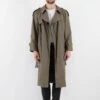 Vintage 70's Men Trench Coat In Khaki
