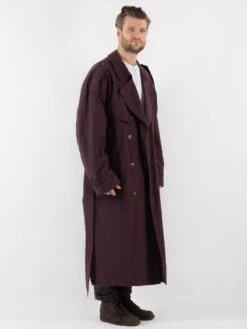 Vintage 70's Men Oversized Trench Coat In Purple 7 Vintage 70's Men Oversized Trench Coat In Purple -Northern Grip Vintage 70s Men Trench Coat 0143