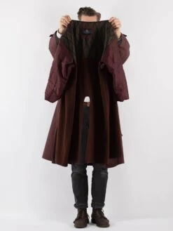 Vintage 70's Men Trench Coat In Burgundy Brown 10 Vintage 70's Men Trench Coat In Burgundy Brown -Northern Grip Vintage 70s Men Trench Coat 0237