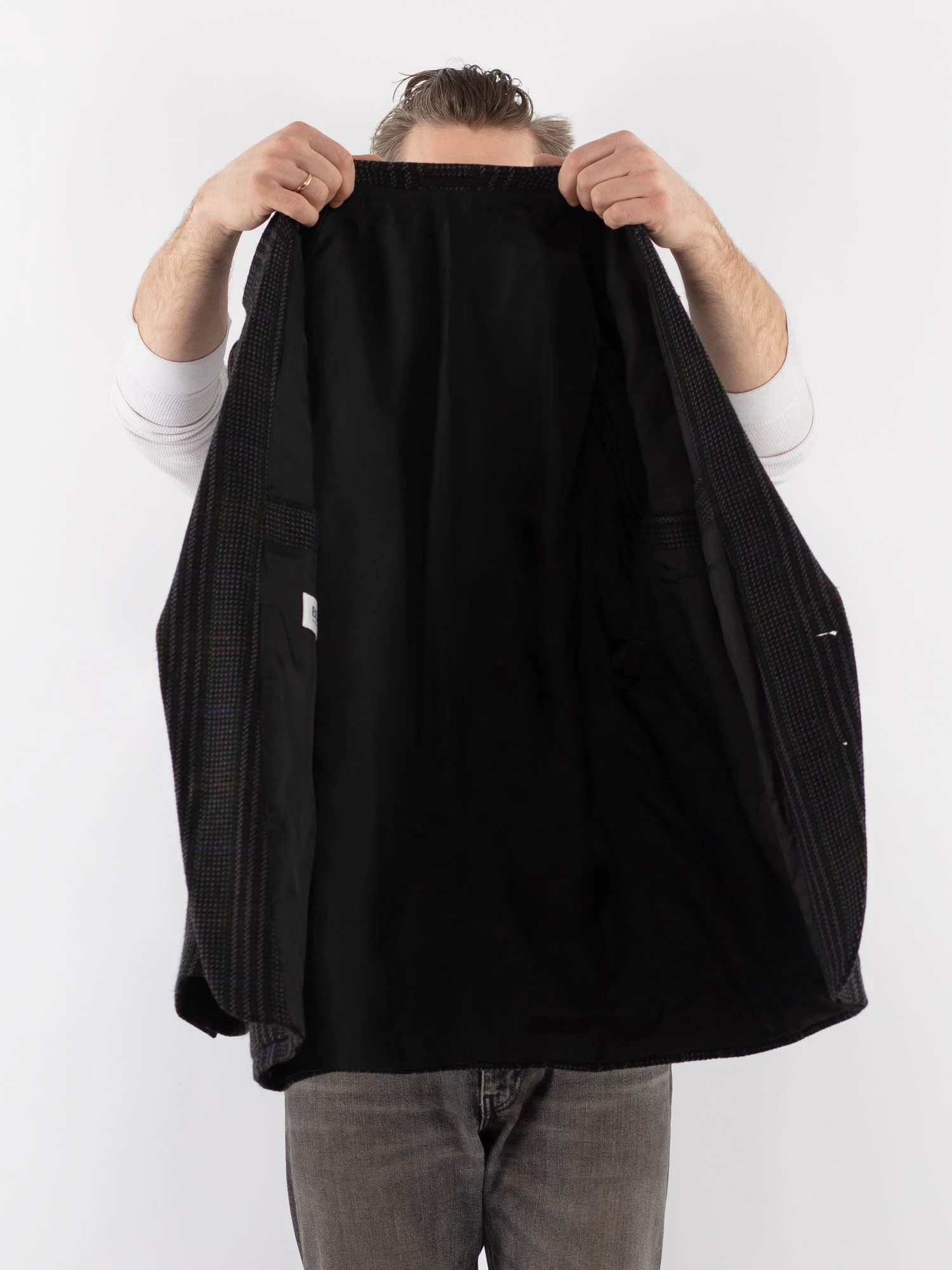 Vintage 70's Men Hugo Boss Wool Blazer Jacket In Multi 4 Vintage 70's Men Hugo Boss Wool Blazer Jacket In Multi - Image 4