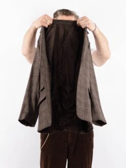 Vintage 70's Men Wool Blend Blazer Jacket In Brown 8 Vintage 70's Men Wool Blend Blazer Jacket In Brown -Northern Grip Vintage 70s Men Wool Blazer 0293