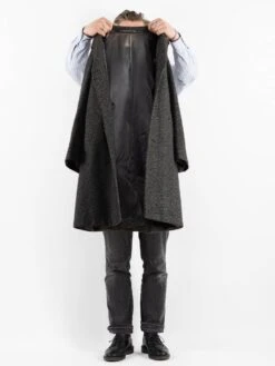 Vintage 70's Men Wool Coat In Gray 8 Vintage 70's Men Wool Coat In Gray -Northern Grip Vintage 70s Men Wool Coat 0160