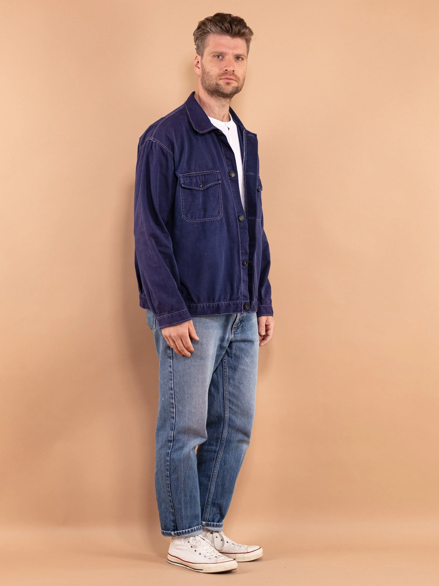 Vintage 70's Men Work Denim Jacket 3 Vintage 70's Men Work Denim Jacket - Image 3