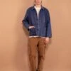 Vintage 70's Bleu-de-travail Sun Faded Work Jacket