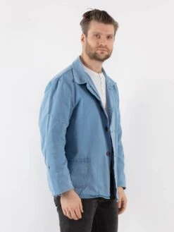 Vintage 60's Men Work Jacket In Blue -Northern Grip Vintage 70s Men Work Jacket 0487