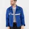 Vintage 70's Men Mercedes Service Work Jacket In Blue