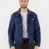 Vintage 70's Men Cropped Italian Work Jacket In Blue