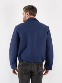 Vintage 70's Men Cropped Italian Work Jacket In Blue -Northern Grip Vintage 70s Men Work Jacket 0568