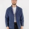 Vintage 70's Men Sun Faded Work Jacket In Blue