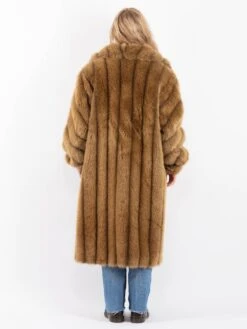 Vintage 70's Women Faux Fur Coat In Brown -Northern Grip Vintage 70s Women Faux Fur Coat 0014