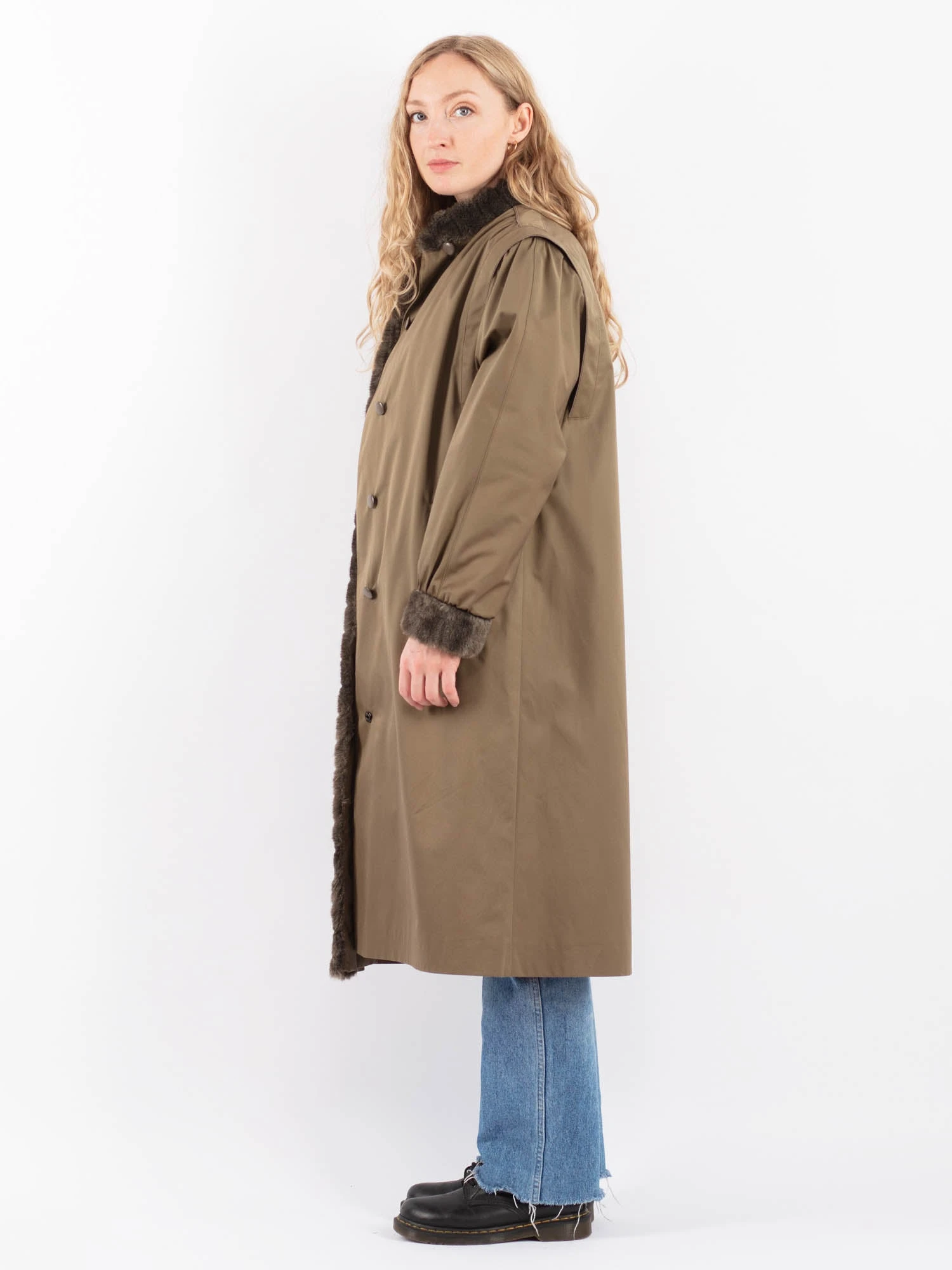 Vintage 70's Women Mac Coat In Brown 3 Vintage 70's Women Mac Coat In Brown - Image 3