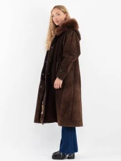 Vintage 70's Women Hooded Sheepskin Coat In Brown -Northern Grip Vintage 70s Women Sheepskin Coat 0142 9b12f9dd 79d7 4d47 85de 9aa0f4d67120