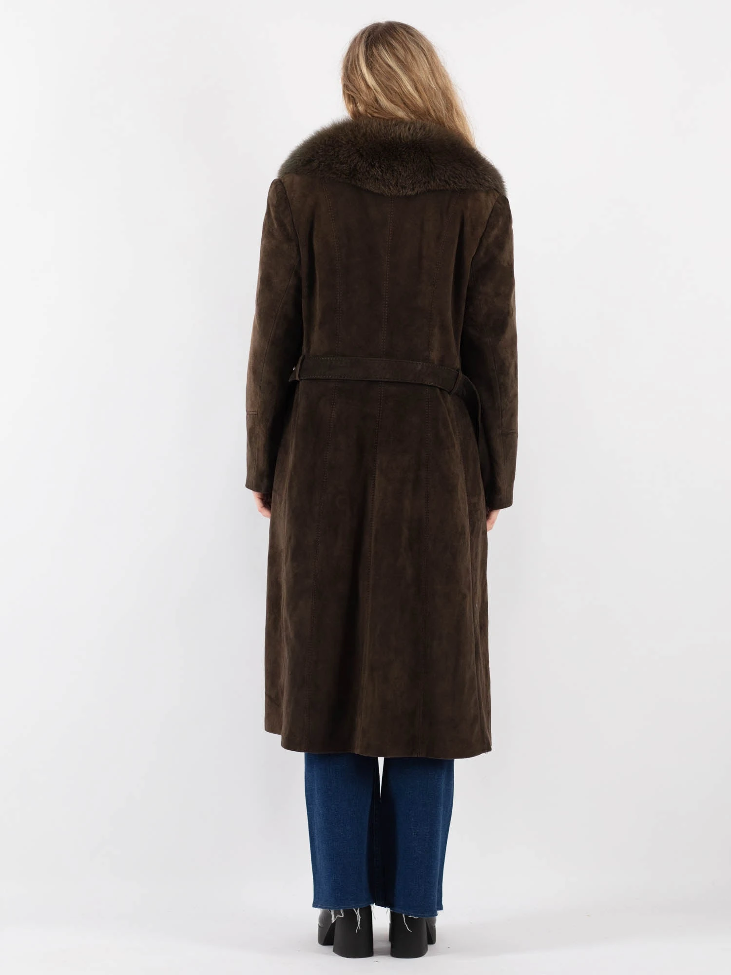 Vintage 70's Penny Lane Suede Coat In Brown 2 Vintage 70's Penny Lane Suede Coat In Brown - Image 2