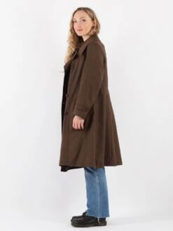 Vintage 70's Women Trench Coat In Brown -Northern Grip Vintage 70s Women Trench Coat 0060