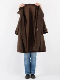 Vintage 70's Women Trench Coat In Brown -Northern Grip Vintage 70s Women Trench Coat 0062