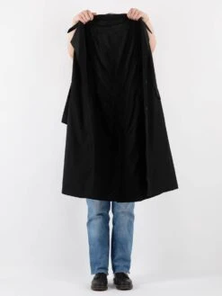 Vintage 70's Women Trench Coat In Black 8 Vintage 70's Women Trench Coat In Black -Northern Grip Vintage 70s Women Trench Coat 0104