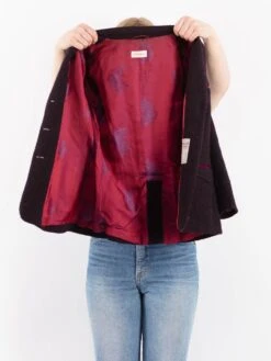 Vintage 70's Women Harris Tweed Jacket In Purple -Northern Grip Vintage 70s Women Tweed Blazer Jacket 0362