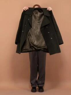 Vintage 70's Women Wool Peacoat In Green 7 Vintage 70's Women Wool Peacoat In Green -Northern Grip Vintage 70s Women Wool Peacoat Green 4