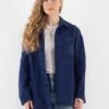 Vintage 70's Women Bleu-de-travail Work Jacket In Blue