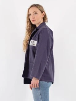 Vintage 70's Women Italian Work Jacket In Blue 6 Vintage 70's Women Italian Work Jacket In Blue -Northern Grip Vintage 70s Women Work Jacket 0484